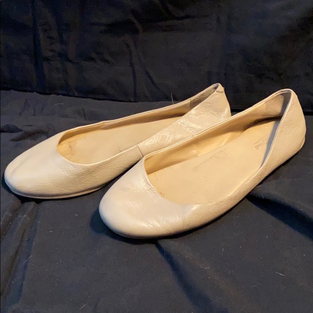 Beige flats